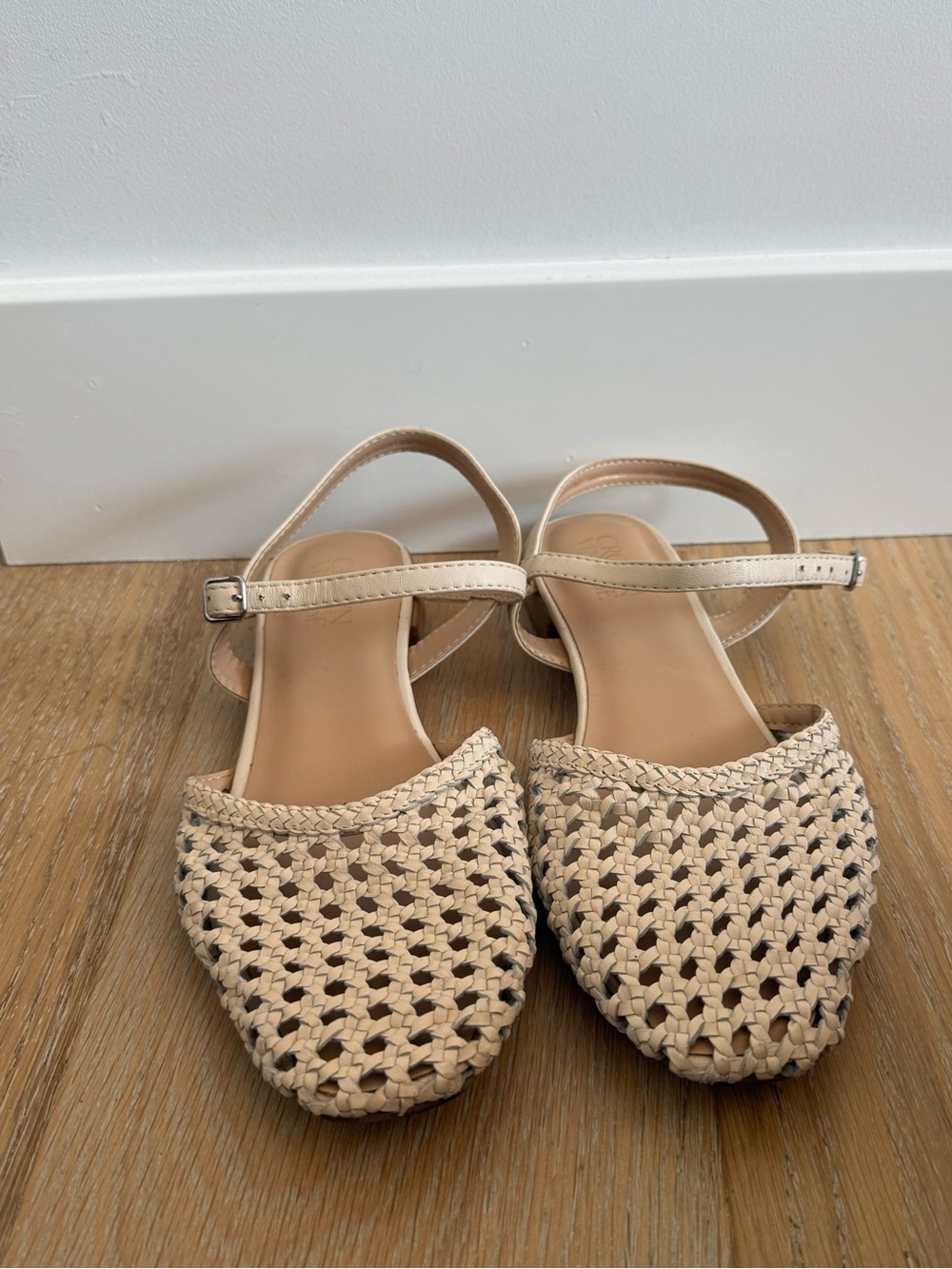 Crown Vintage Beige Woven Slingback Flats - Picture 2 of 4